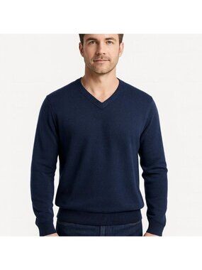 Jos. A. Bank Men's Navy V-Neck Sweater